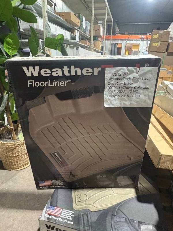 lot 10255 image: WeatherTech 2nd Row Liner for 2015 Chevy ColoradoGMC Canyon