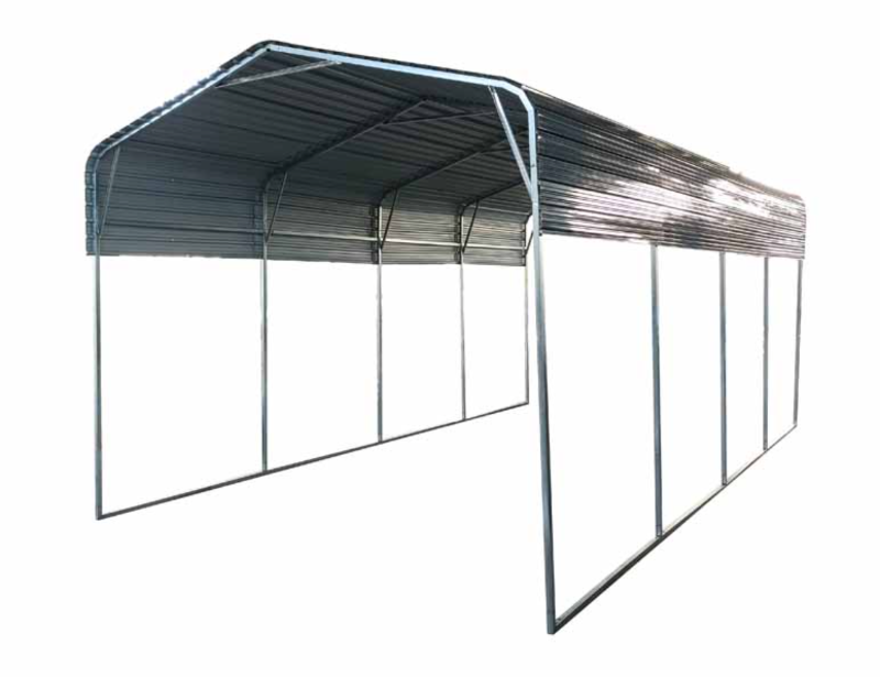 lot 608 image: Landhonor 11 x 19 Ft All-Steel Carport (LHR-CP1119)