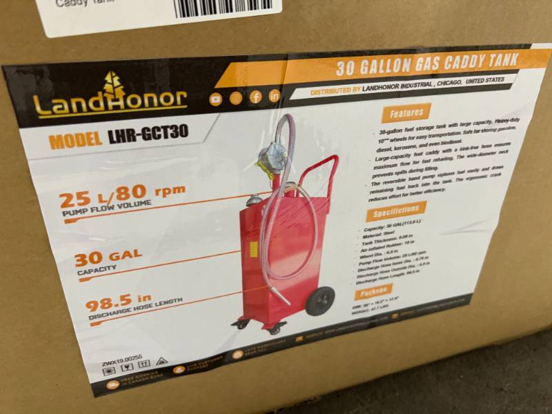 lot 9337 image: Landhonor 30 Gallon Gas Caddy Tank (LHR-GCT30)