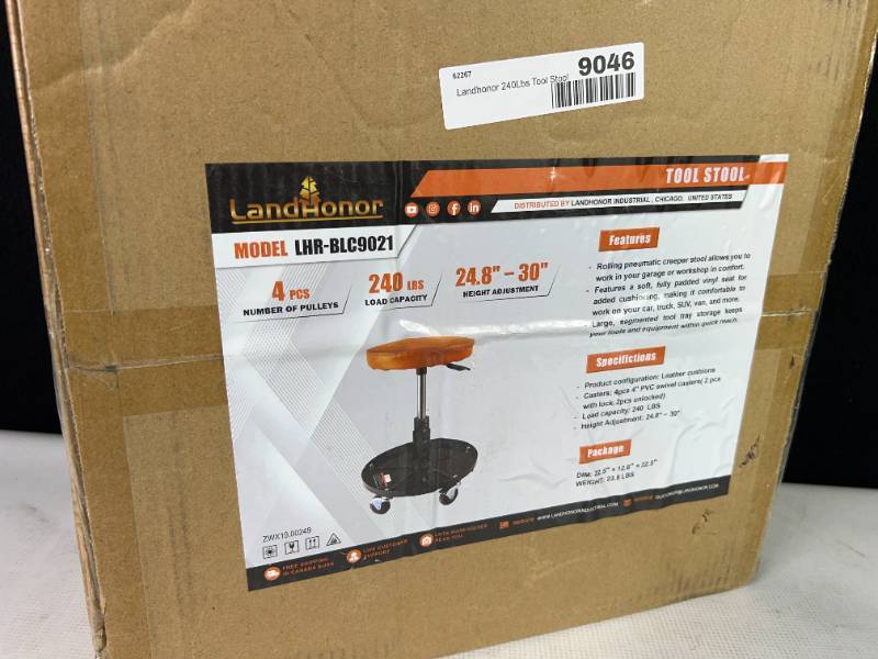 lot 9046 image: Landhonor 240Lbs Tool Stool (LHR-TS240)