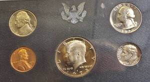 lot 9 image: 1972 Proof Set from the San Francisco Mint in flawless condition.
