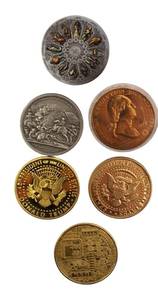 lot 59 image: A Great Collection of Quality Tokens Including Bitcoin, The Donald, Washington, and more.