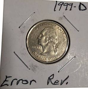 lot 85 image: 1999-D Quarter Error Reverse Cent