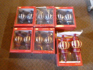 lot 92 image: 12 Large Holiday Living Pre-Lit Ornaments