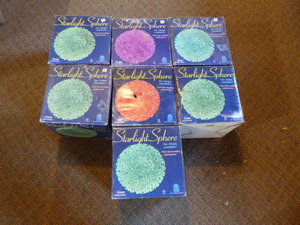 lot 94 image: 7 Starlight Sphere Ornaments