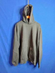 lot 16 image: CARHARTT CLASSIC GREEN HOODIE SWEATSHIRT 2XL