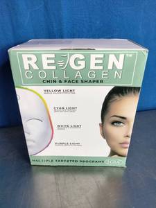 lot 18 image: Igia Re-Gen Collagen Chin & Face Shaper, an LED light therapy device.