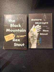 lot 200 image: 1954 The Black Mountain by Rex Stout. and 1955 Before Midnight