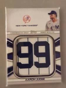 lot 188 image: Sports Collectible Card featuring a Jersey Patch with the Number 99.