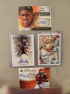 lot 177 image: Signed NFL Rookie Football Cards