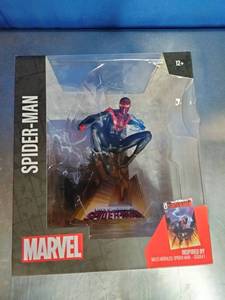 lot 45 image: McFarlane Toys Marvel 110th scale collectible posed figure of Miles Morales  Spider-Man Issue #1.
