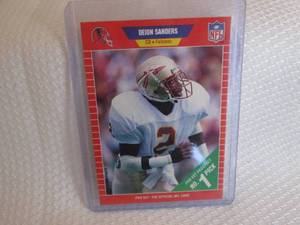 lot 10 image: 1989 Pro Set Deion Sanders Rookie C...