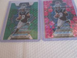 lot 39 image: 2023 Mosaic Adam Thielen Green & Pi...