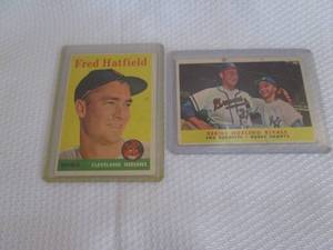 lot 55 image: 1958 Topps Fred Hatfield & Hurling ...