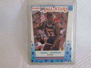 lot 66 image: 1989-90 Fleer Magic Johnson Sticker...