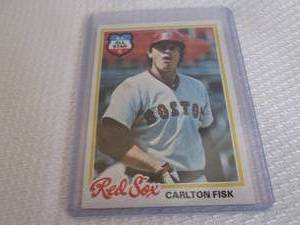 lot 72 image: 1978 Topps Carlton Fisk Card...