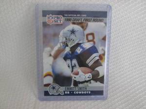 lot 80 image: 1990 ProSet Emmitt Smith Rookie Car...