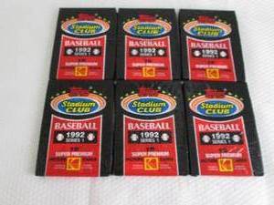 lot 88 image: 6 1992 Stadium Club Baseball Series...