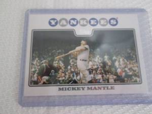 lot 129 image: 2008 Topps Mickey Mantle Card...