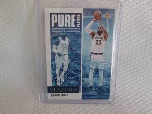lot 174 image: 2021-22 NBA Hoops LeBron James Pure...