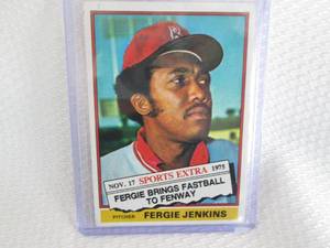 lot 177 image: 1976 Topps Fergie Jenkins Card...