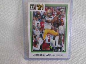 lot 185 image: 2021 Donruss Ja Marr Chase Rookie C...