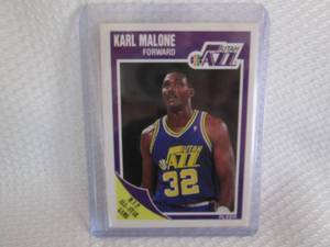 lot 190 image: 1989-90 Fleer Karl Malone Card...