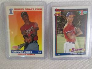 lot 198 image: 1991 Topps & Score Chipper Jones Ro...