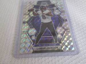lot 216 image: 2023 Mosaic Lamar Jackson Sliver Pr...
