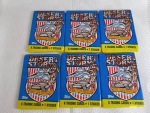 lot 219 image: 6-1991 Topps Desert Storm Packs...