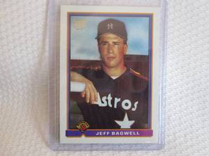 lot 259 image: 1991 Bowman Jeff Bagwell Rookie Car...