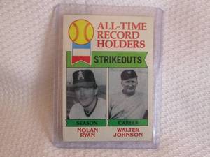 lot 260 image: 1979 Topps Nolan Ryan All Time Reco...