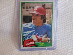lot 290 image: 1980 Topps Pete Rose Card...