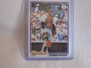 lot 291 image: 1978 Topps Thurman Munson Card...