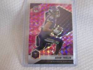 lot 304 image: 2021 Mosaic Adam Thielen Pink Prizm...