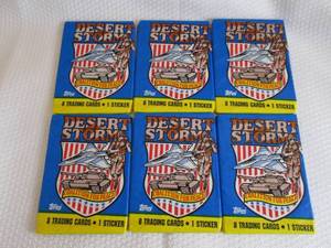 lot 307 image: 6-1991 Topps Desert Storm Packs...