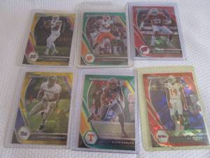lot 353 image: 2021 Prizm Football Gold, Green & R...
