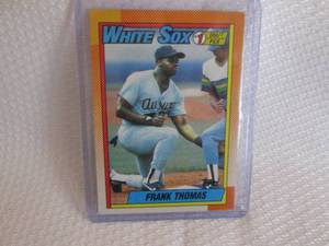 lot 358 image: 1990 Topps Frank Thomas Rookie Card...