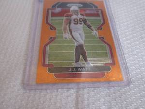 lot 366 image: 2021 Prizm J.J Watt Orange Prizm Ca...