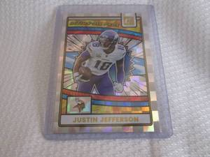 lot 399 image: 2025 Donruss Justin Jefferson Actio...