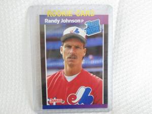 lot 404 image: 1989 Donruss Randy Johnson Rookie C...