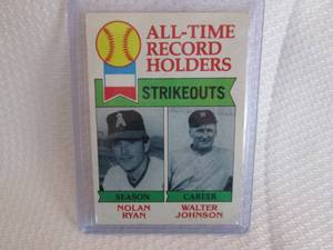 lot 420 image: 1979 Topps Nolan Ryan All Time Reco...