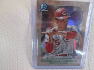 lot 450 image: 2016 Bowman Chrome Johnny Bench Dra...