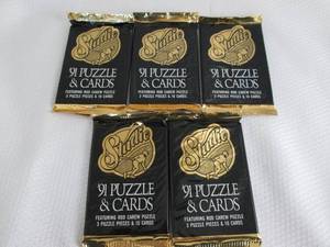 lot 465 image: 5-1991 Baseball Studio Packs...