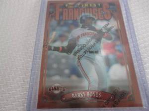 lot 466 image: 1996 Topps Finest Barry Bonds Franc...