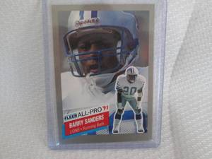 lot 485 image: 1991 Fleer Barry Sanders All Pro Ca...