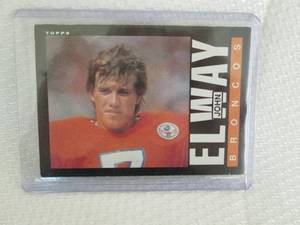 lot 487 image: 1985 Topps John Elway Card...