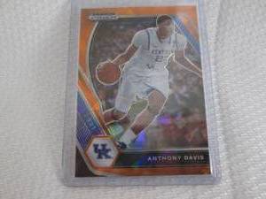 lot 492 image: 2021 Prizm Anthony Davis Gold Prizm...