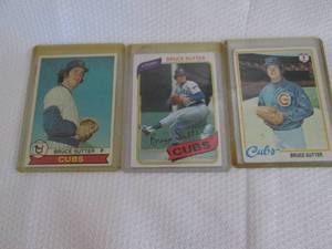 lot 497 image: 1978 - 1980 Topps Bruce Sutter Card...