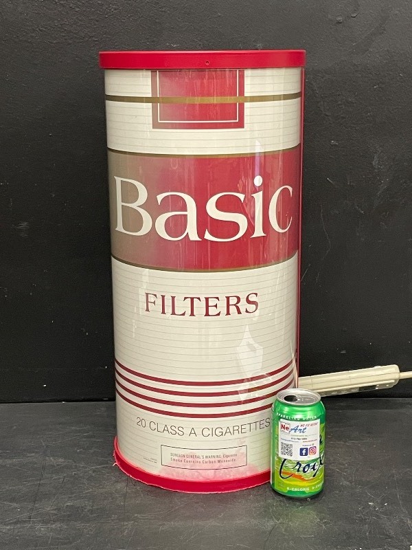 lot 152 image: Basic Cigarettes Ashtray and 2 decks of cards